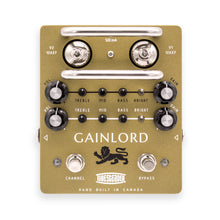 Load image into Gallery viewer, Guitar effects pedal with &#39;Gainlord&#39; branding on a white background