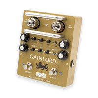 Guitar effects pedal with 'Gainlord' branding on a white background